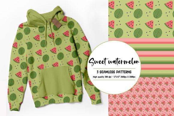 Digital Paper Pack Sweet Watermelons: Elevating Creative Workflows with Seamless Patterns