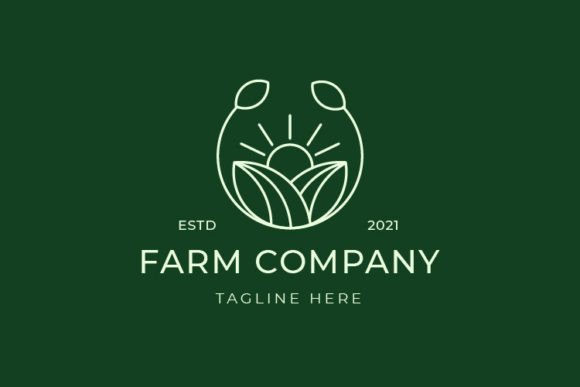 Farm Company Logo Template: A Modern Minimalist Solution for Agricultural Branding