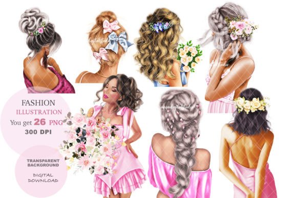 Fashion Girl Clipart, 26 Transparent PNG: Elevating Your Creative Projects with Flawless Design