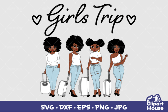 Girls Trip & Design: The Ultimate Cricut and Silhouette Cut File Collection for DIY Creators