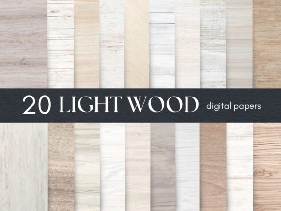 Light Wood Texture Digital Paper for Design