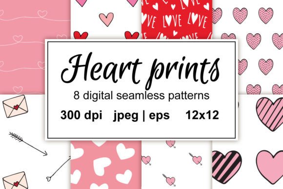 Set of Love Valentine Patterns: A Practical Review for Creative Professionals