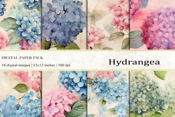 Unlocking Creativity with High-Resolution Hydrangea Digital Papers