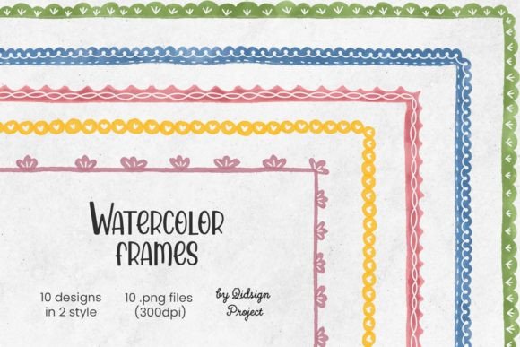 Watercolor Frames, Hand Drawn Border: A Practical Resource for Creative Projects