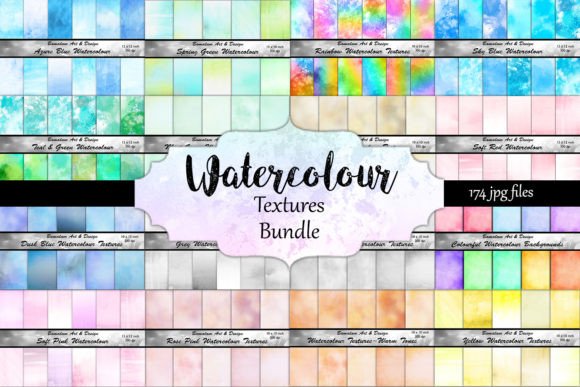 Watercolour Textures Bundle for Creative Projects